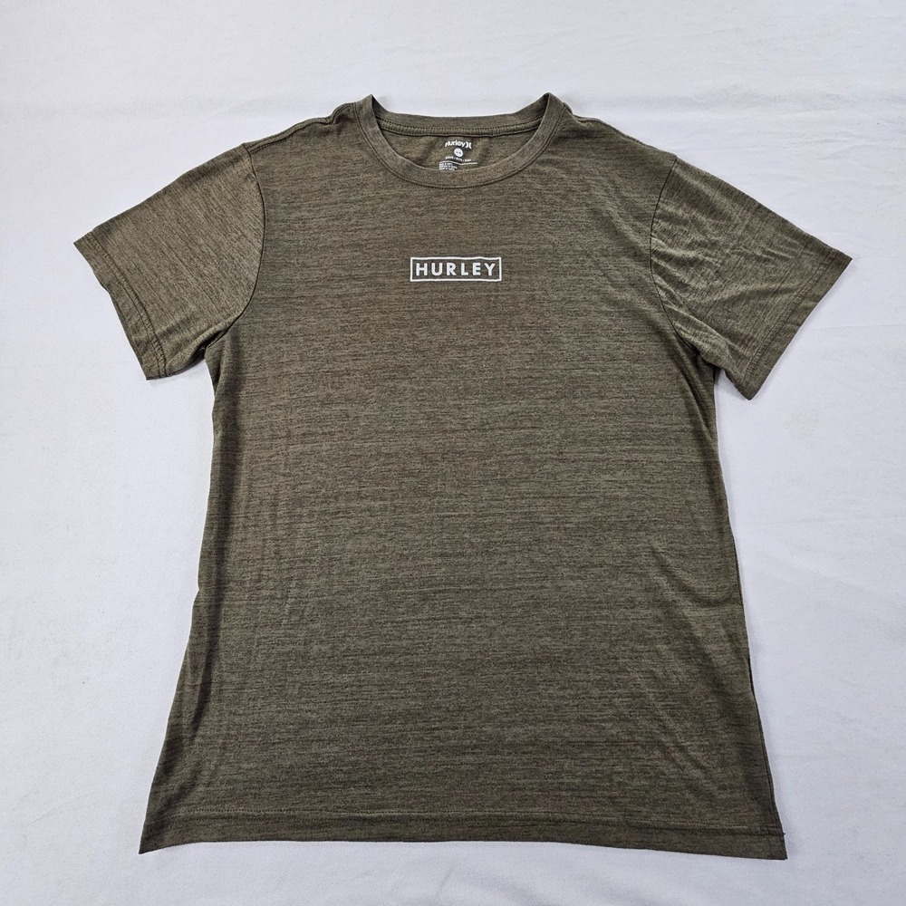 Hurley Green Short Sleeve Polyester Blend T-Shirt Men's M